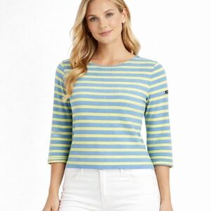 SAINT JAMES Striped Blue and Yellow Top Size  4us
